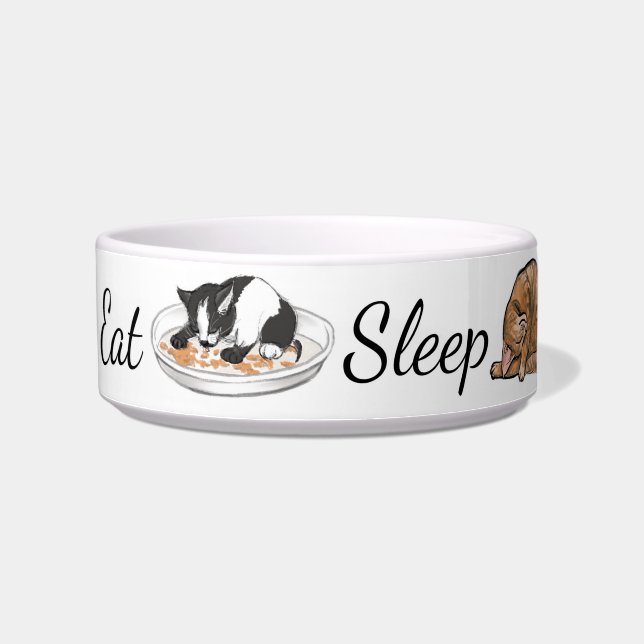 Eat Sleep Play CAT BOWL herhalen Voerbakje (Links)