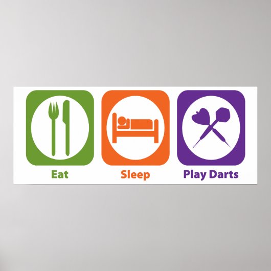 Eat Sleep Play Darts Poster (Voorkant)
