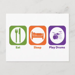 Eat Sleep Play Drums Briefkaart