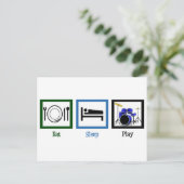 Eat Sleep Play Drums Briefkaart (Staand voorkant)