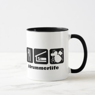 Eat Sleep Play Drums-pictogrammen Mok