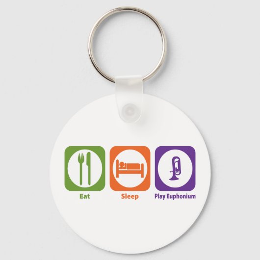 Eat Sleep Play Euphonium Sleutelhanger (Voorkant)
