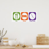 Eat Sleep Play Flut Poster (Keuken)