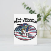 Eat Sleep Play Football Briefkaart (Staand voorkant)