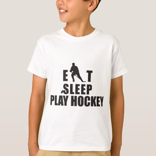 Eat Sleep Play Hockey-Kinderen T-shirt (Voorkant)