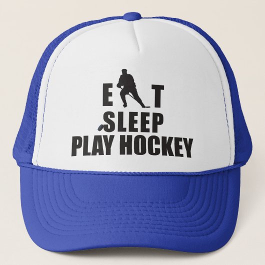 Eat Sleep Play Hockey Trucker Pet (Voorkant)
