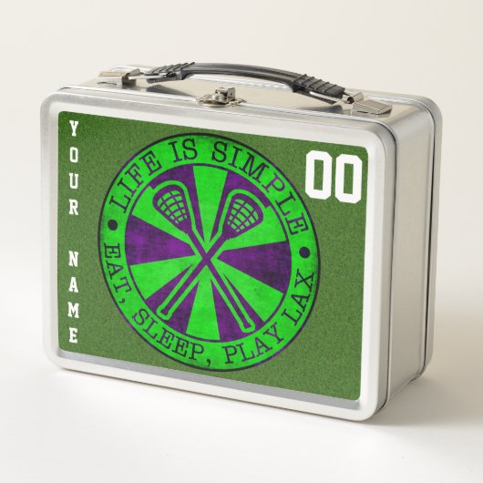 Eat Sleep Play Lacrosse LAX Lunch Box (Voorkant)