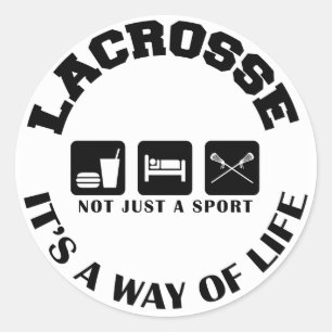 Eat Sleep Play Lacrosse Ronde Sticker
