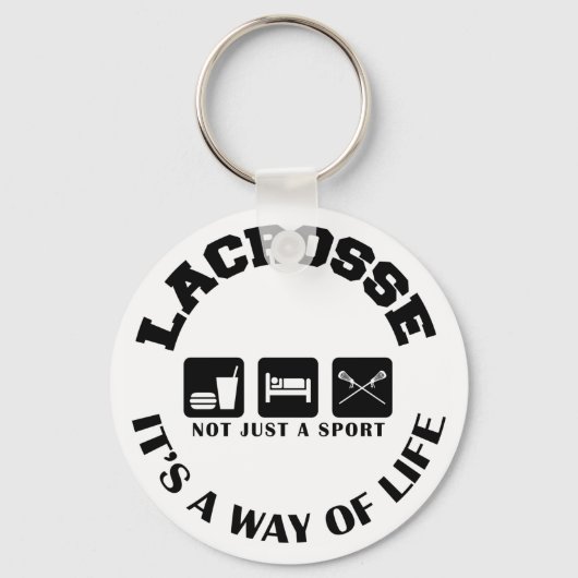 Eat Sleep Play Lacrosse Sleutelhanger (Voorkant)
