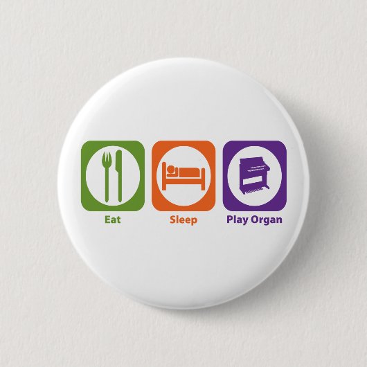 Eat Sleep Play Organ Ronde Button 5,7 Cm (Voorkant)