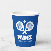 Eat Sleep Play Padel grappige aangepaste papierbek Papieren Bekers (Voorkant)