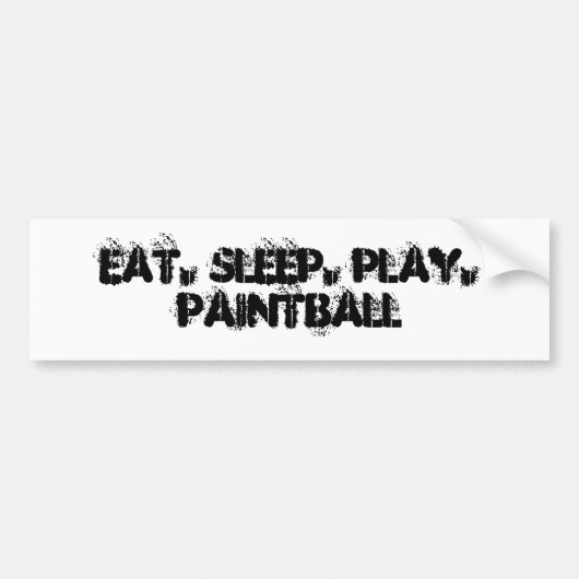Eat Sleep Play Paintball Bumpersticker (Voorkant)