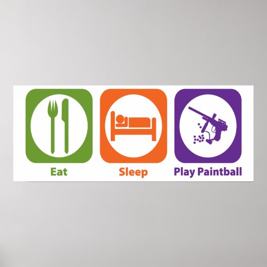 Eat Sleep Play Paintball Poster (Voorkant)
