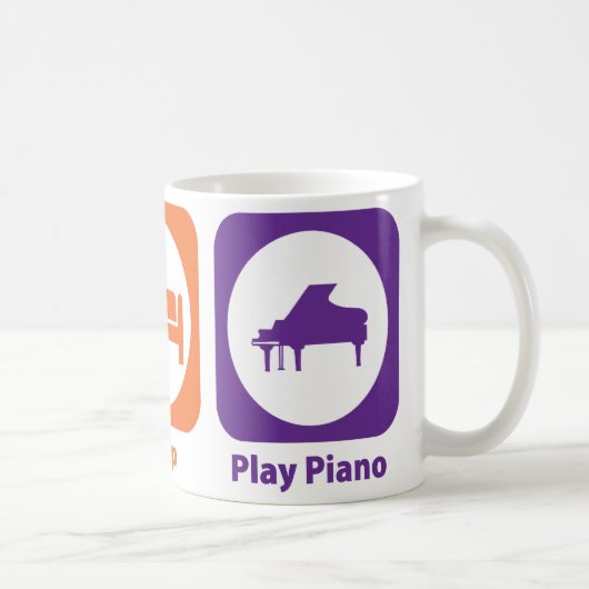 Eat Sleep Play Piano Koffiemok (Rechts)