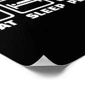 Eat sleep play ping pong  poster (Hoek)