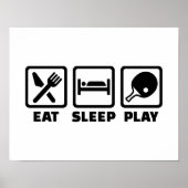 Eat Sleep Play Ping Pong Poster (Voorkant)