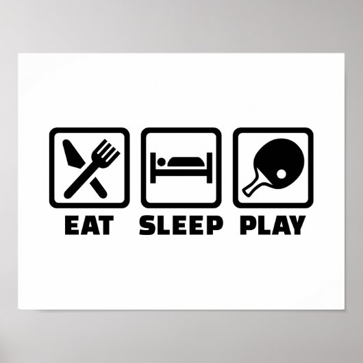 Eat Sleep Play Ping Pong Poster (Voorkant)