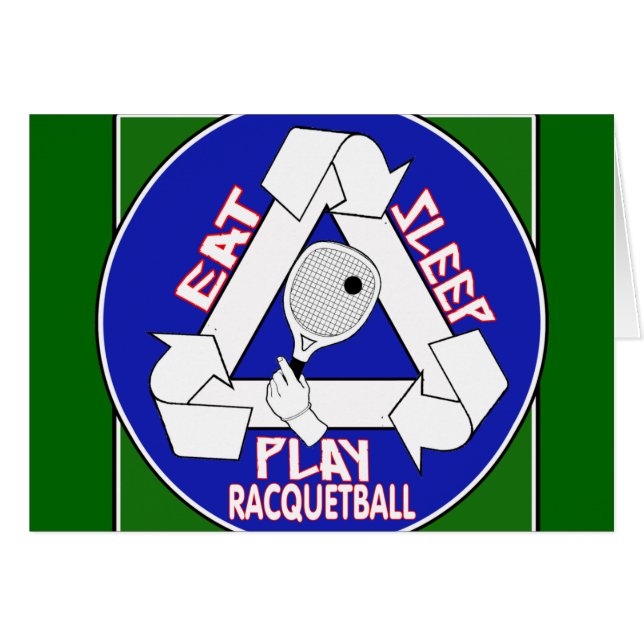 Eat Sleep Play Racquet Ball (Voorkant Horizontaal)