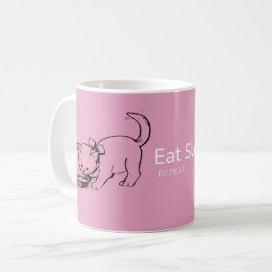 Eat Sleep Play: Schattige kattenleven Koffiemok