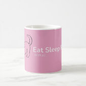 Eat Sleep Play: Schattige kattenleven Koffiemok (Center)