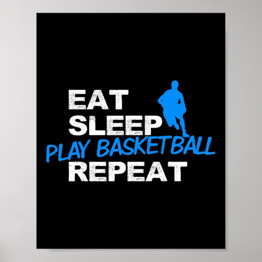 Eat Sleep Play Sketll Repeat  Poster (Voorkant)