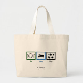 Eat Sleep Play Soccer Grote Tote Bag