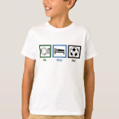 Eat Sleep Play Soccer Kinder Futbol T-shirt (Voorkant)