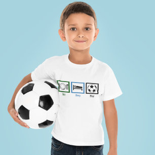 Eat Sleep Play Soccer Kinder Futbol T-shirt