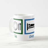 Eat Sleep Play Soccer Koffiemok (Voorkant links)