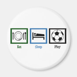 Eat Sleep Play Soccer Magneet