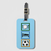Eat Sleep Play Soccer Sports Bagagelabel (Voorkant (verticaal))