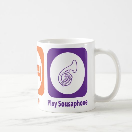 Eat Sleep Play Sousaphone Koffiemok (Rechts)
