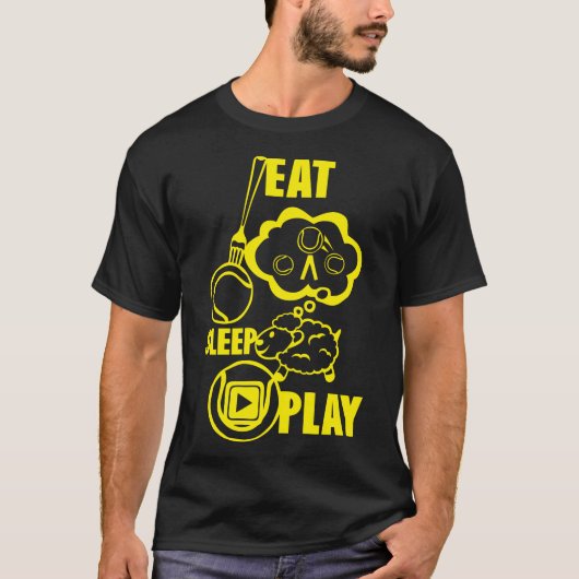eat sleep play t-shirt (Voorkant)
