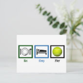 Eat Sleep Play Tennis Briefkaart (Staand voorkant)