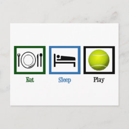 Eat Sleep Play Tennis Briefkaart