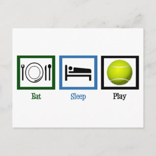 Eat Sleep Play Tennis Briefkaart