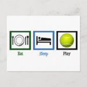Eat Sleep Play Tennis Briefkaart (Voorkant)