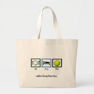 Eat Sleep Play Tennis Grote Tote Bag