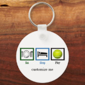Eat Sleep Play Tennis Sleutelhanger (Voorkant)