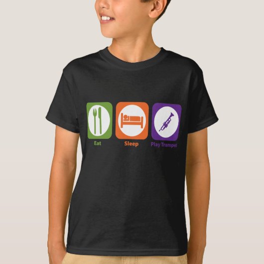 Eat Sleep Play Trumpet T-shirt (Voorkant)