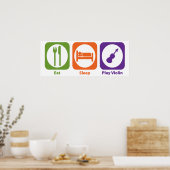 Eat Sleep Play Violin Poster (Keuken)