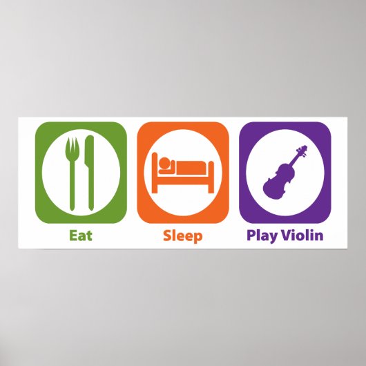 Eat Sleep Play Violin Poster (Voorkant)