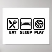 Eat Sleep play Volleyball Poster (Voorkant)