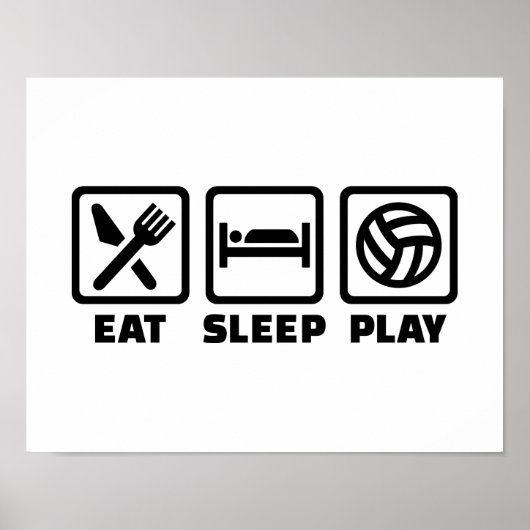 Eat Sleep play Volleyball Poster (Voorkant)