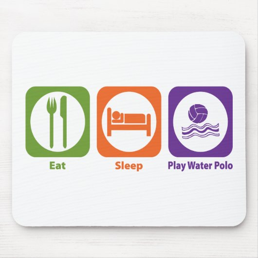 Eat Sleep Play Water Polo Muismat (Voorkant)