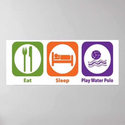 Eat Sleep Play Water Polo Poster (Voorkant)