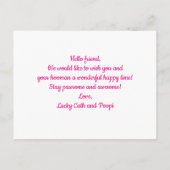 Eat Sleep Plushies Herhalen | Funny Colorful Cute Briefkaart (Achterkant)