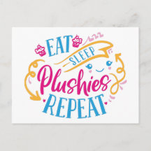 Eat Sleep Plushies Herhalen | Funny Colorful Cute