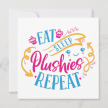 Eat Sleep Plushies Herhalen | Funny Colorful Cute