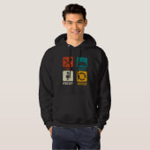 Eat Sleep Podcast Repeat  Podcaster Podcasting Str Hoodie (Voorkant volledig)